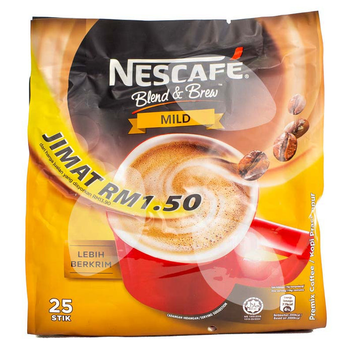  4-PACK Nescafe 3-in-1 Original Blend and Brew Premix