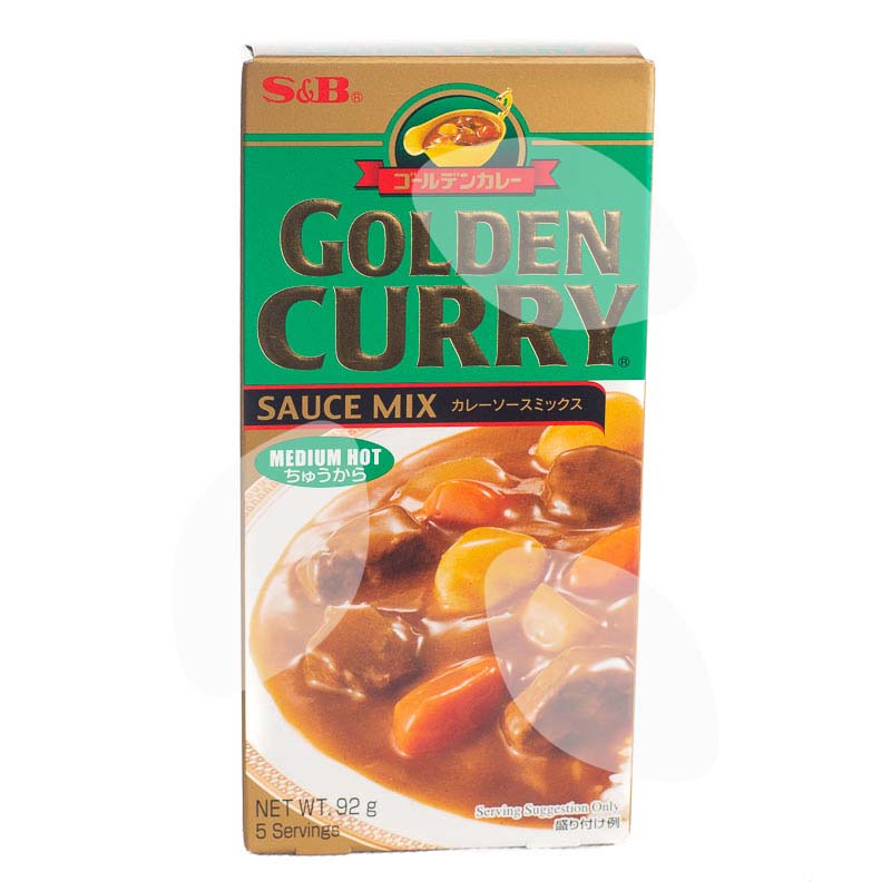Golden curry sauce mix medium hot - S&B - 92 g